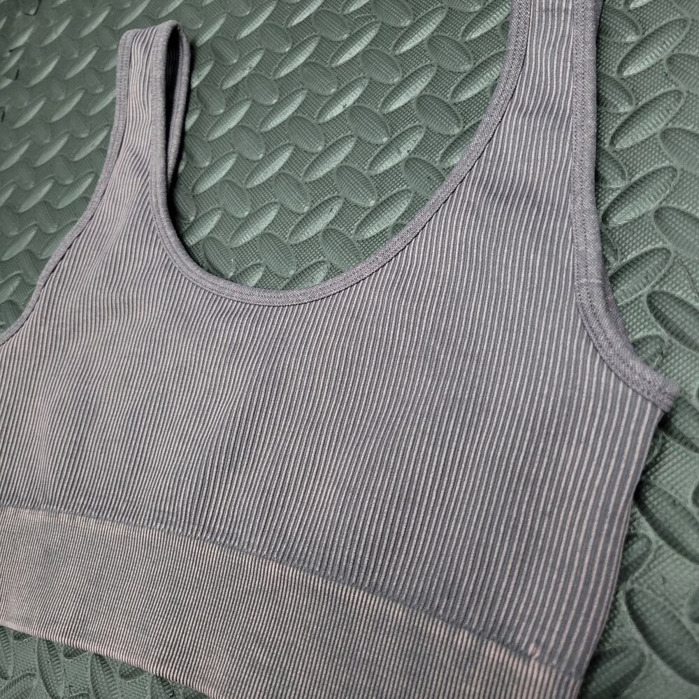 YoungLA Sports Bra Medium Athleisure Activewear Gym Yoga Running Purple Lifting